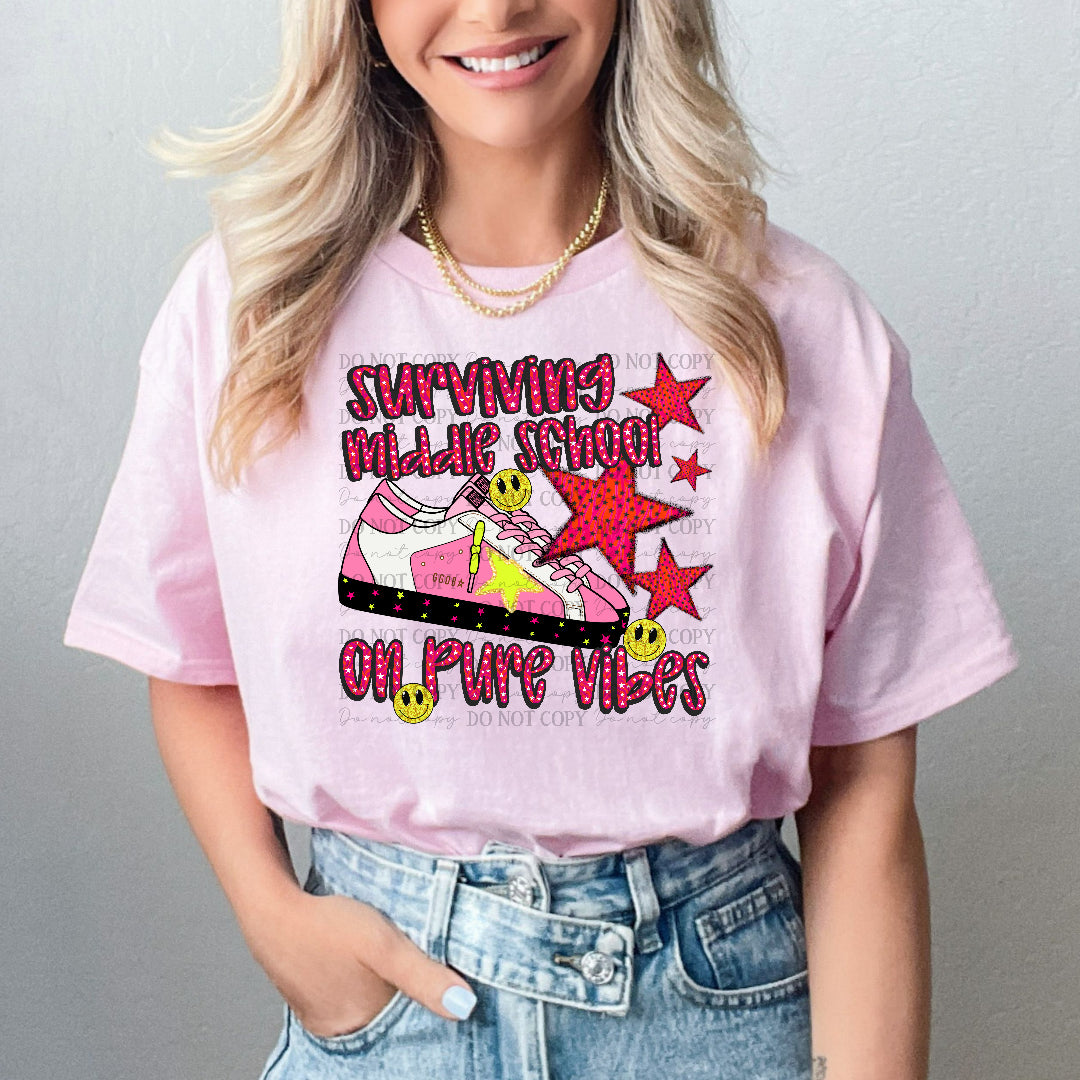 Surviving middle school purely on vibes (JBD) DTF Transfer