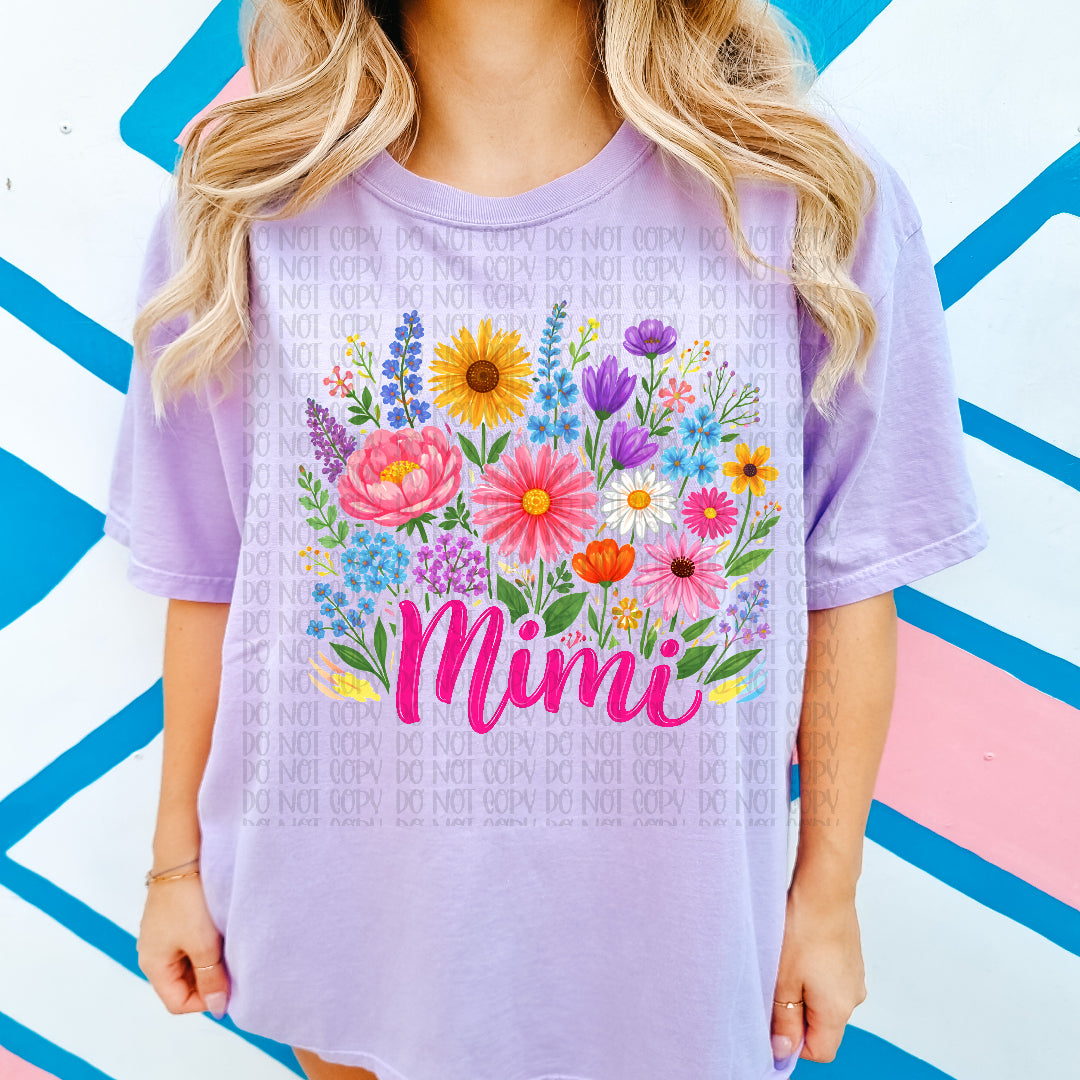 Mimi wildflowers DTF transfer