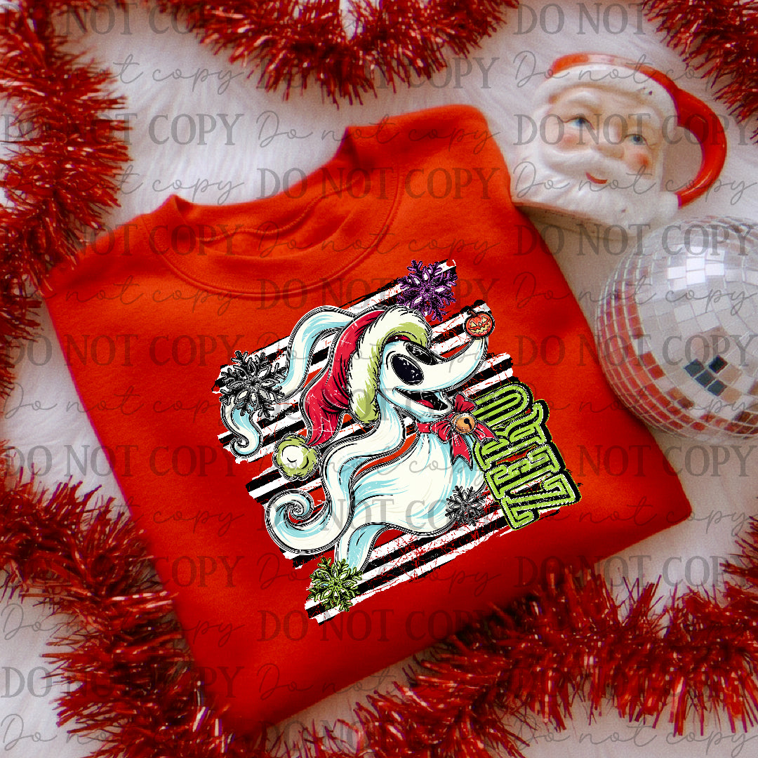 Christmas zero with green zero (NBC) DTF Transfer