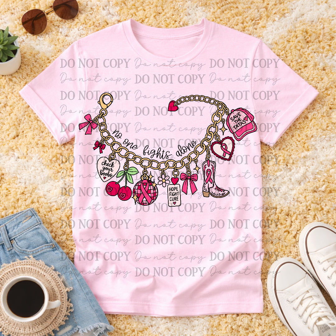 No one fights alone-Dangle Braclet (OHDD) DTF Transfer