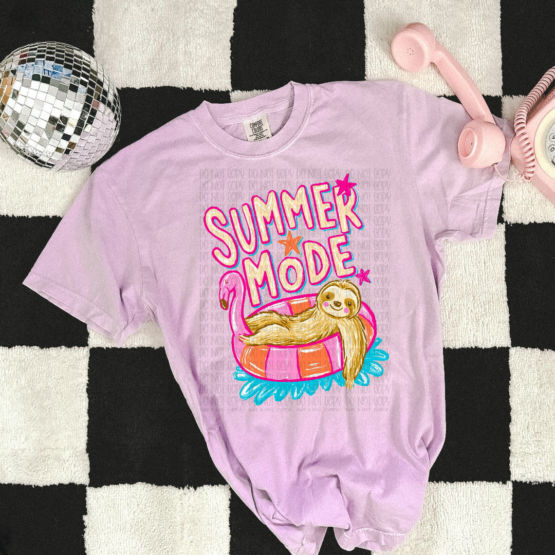 Summer mode sloth (SSD) DTF Transfer