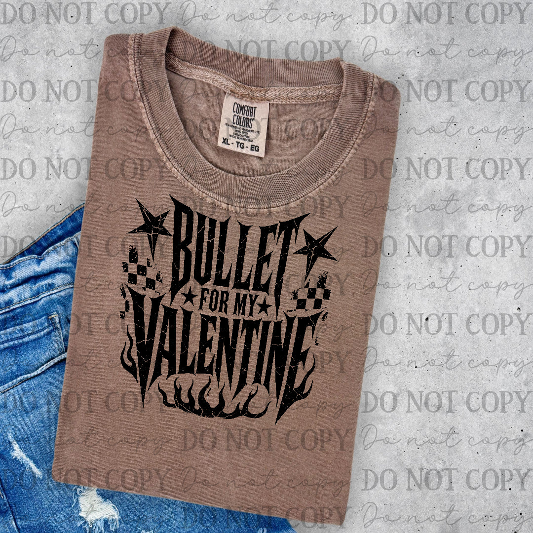 Bullet for my valentine - checkered back ground (Lyttle) DTF Transfer