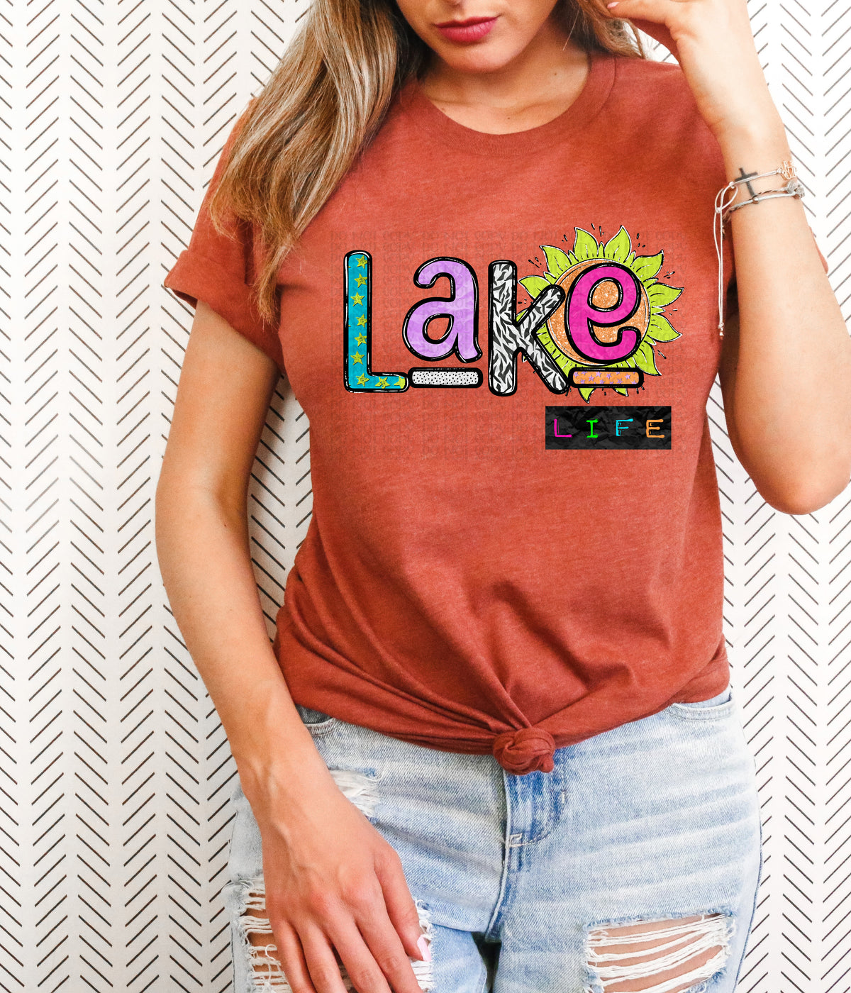 Lake life sun background (Carter) DTF Transfer