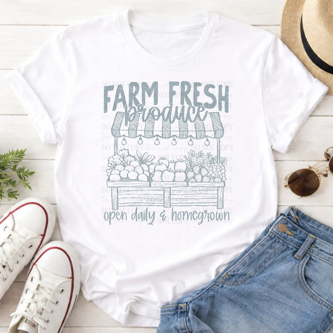 Farm fresh produce BLUE (Scarlow) DTF Transfer