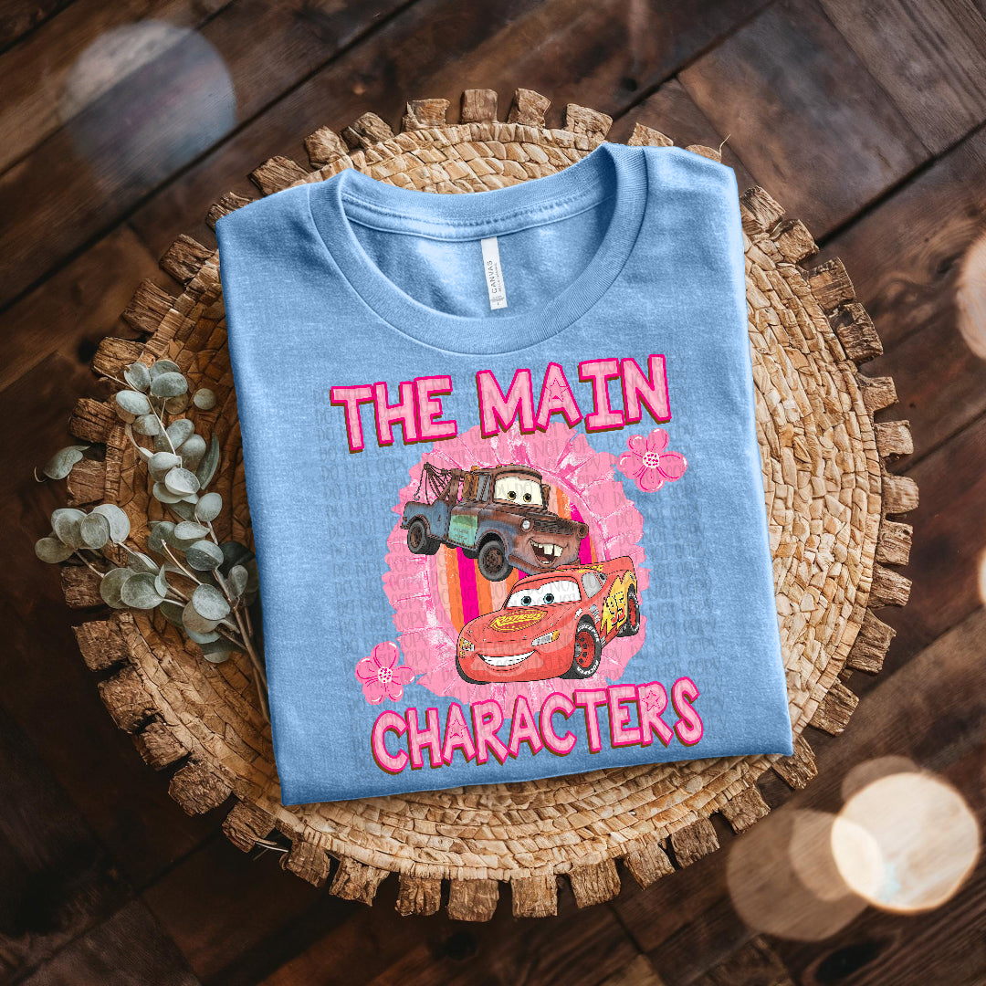 The main characters car and tow truck smiling (JBD) DTF transfer