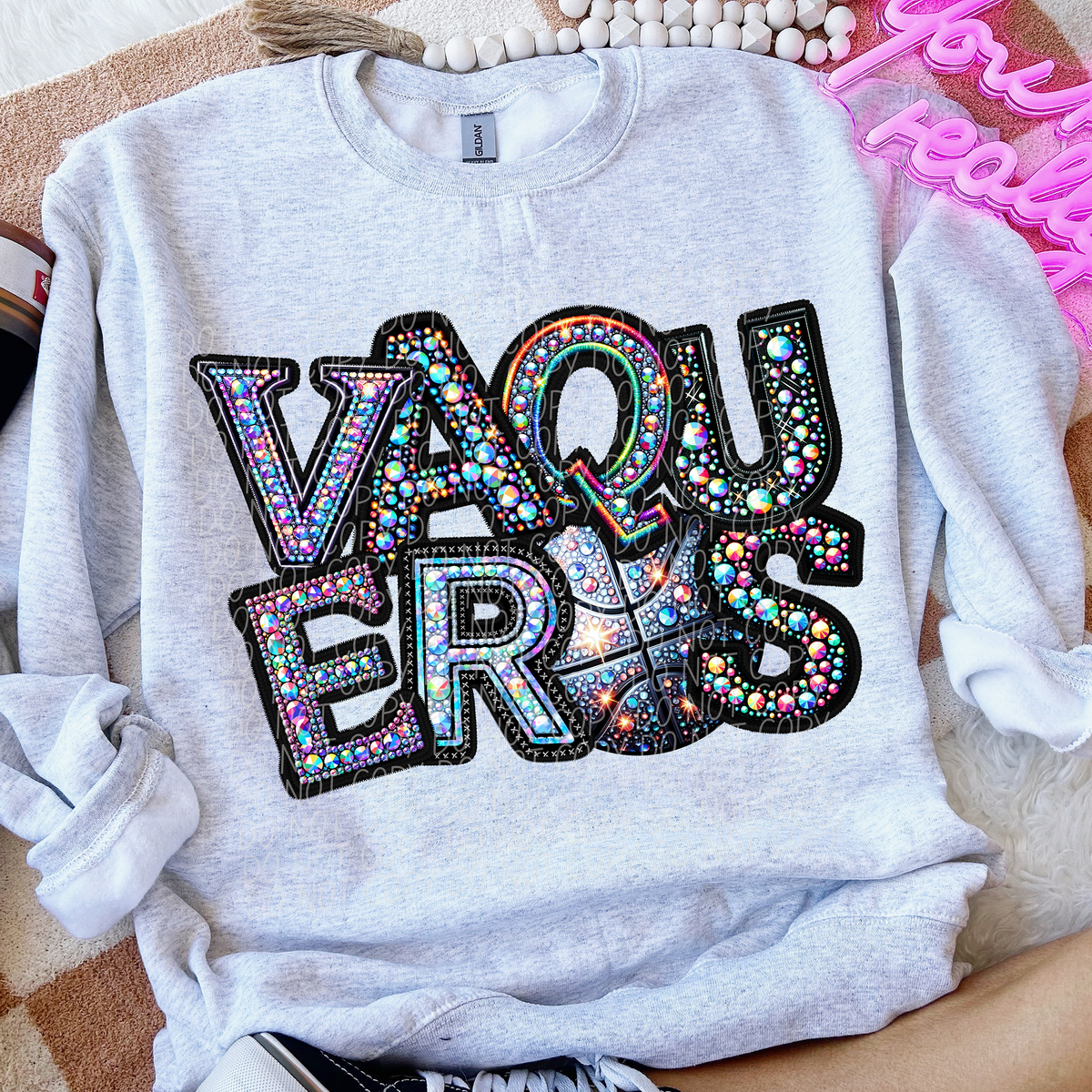 Vaqueros Basketball Rhinestone (CITY) 66674 DTF transfer