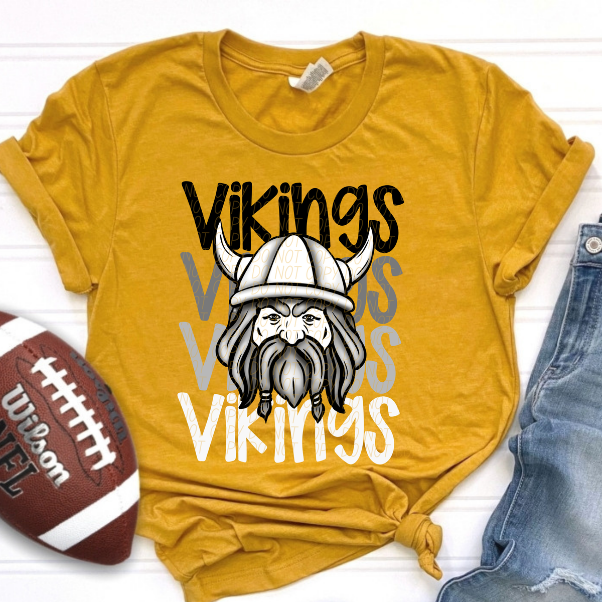 Vikings Word Stacked (CITY) 57473 DTF transfer