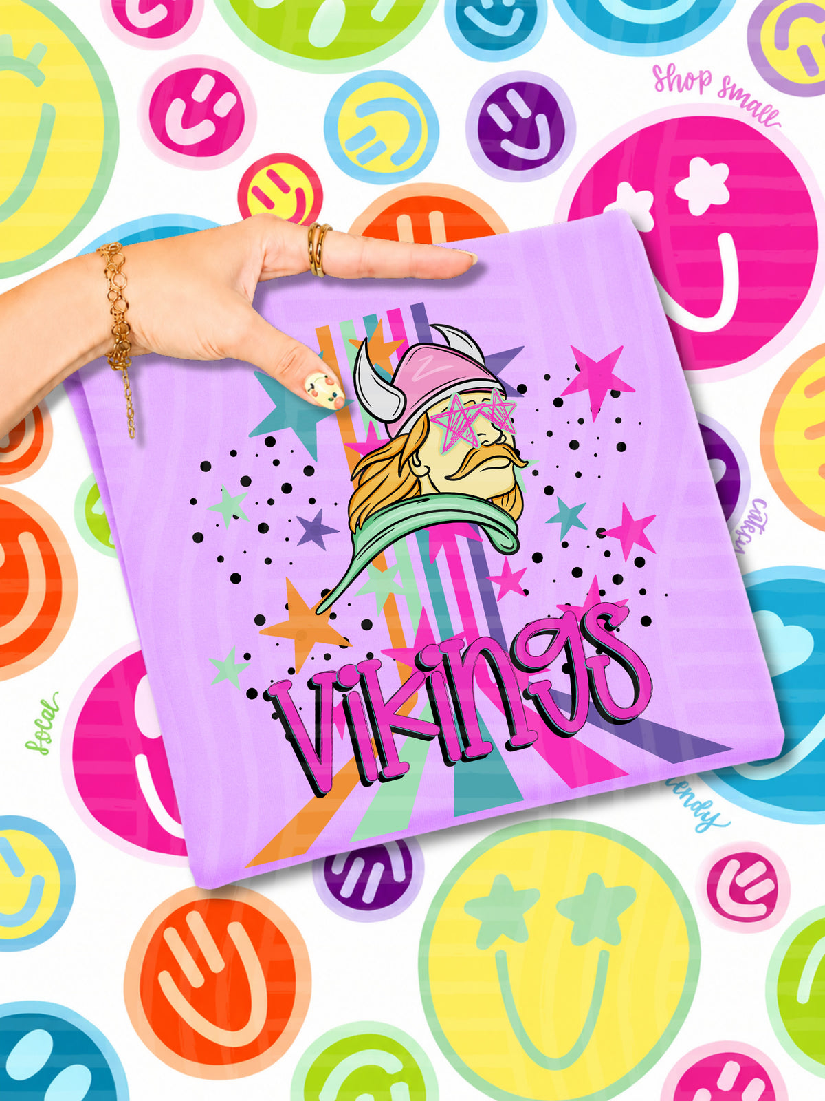 vikings starry eyes rainbow (caplinger) DTF Transfer