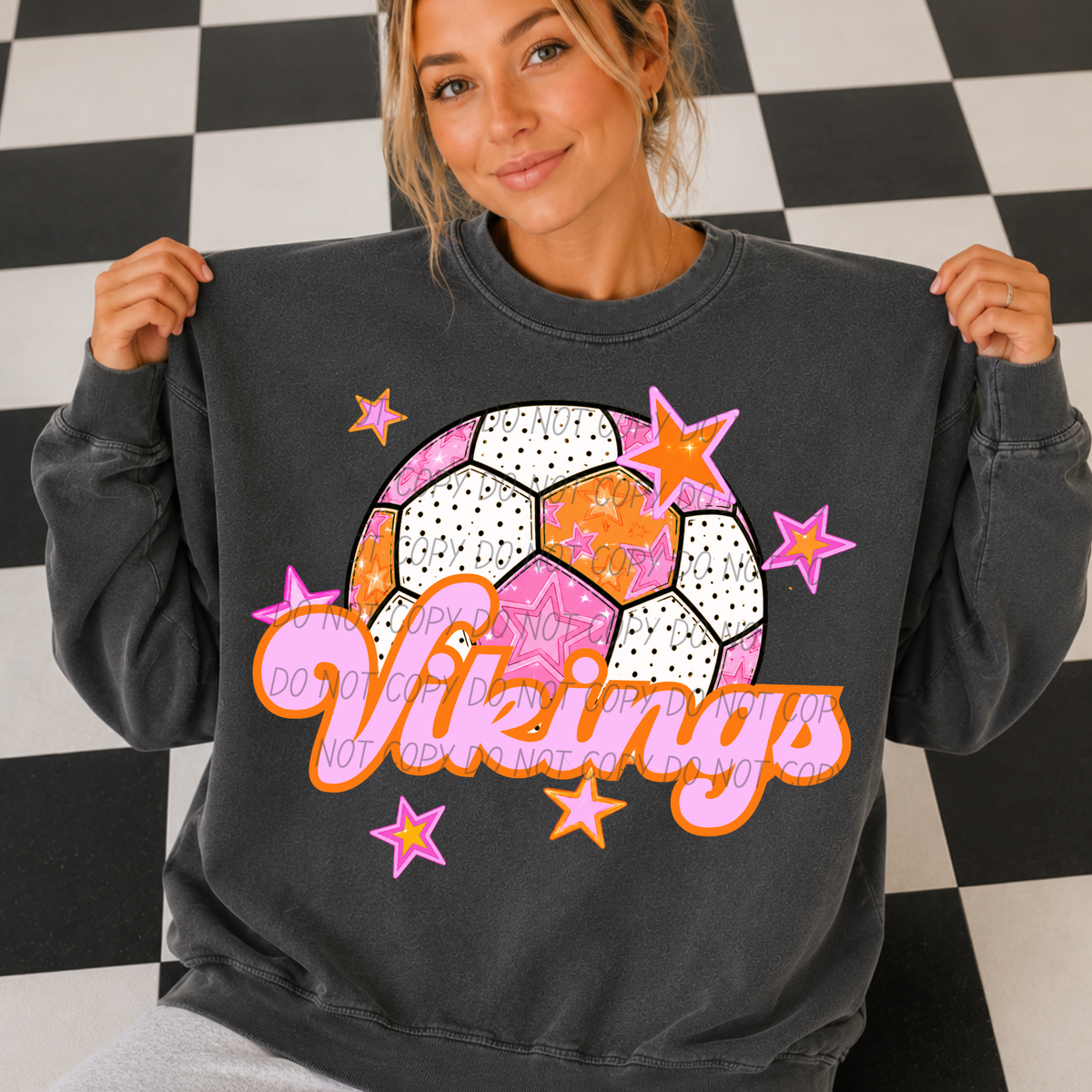 vikings pink soccer (City) DTF transfer