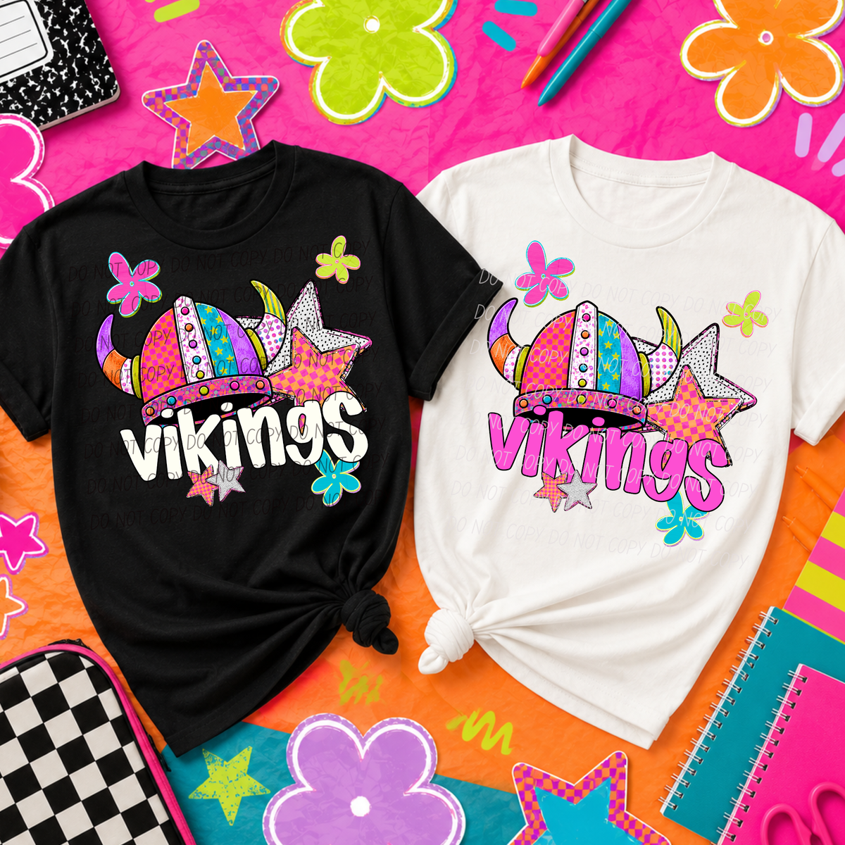vikings pattern pop (City) DTF transfer