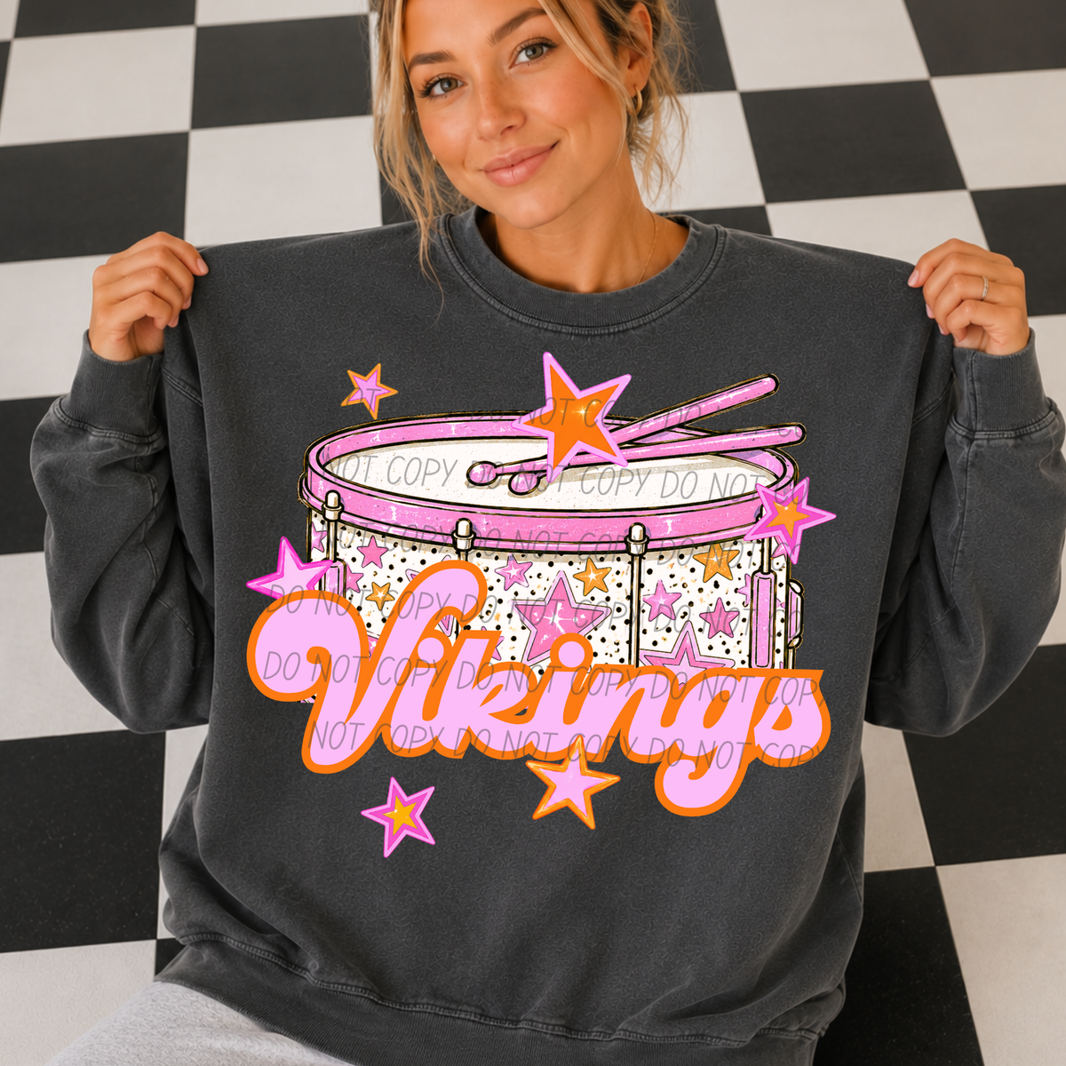 vikings pink band (city) DTF transfer