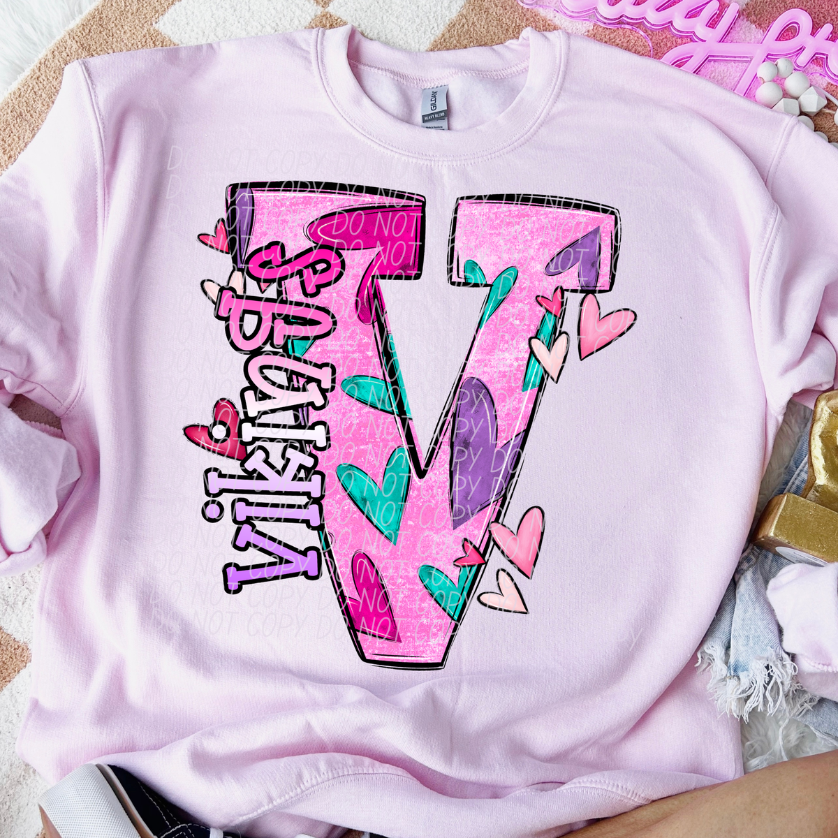 Vikings Valentine Mascot (City) DTF transfer