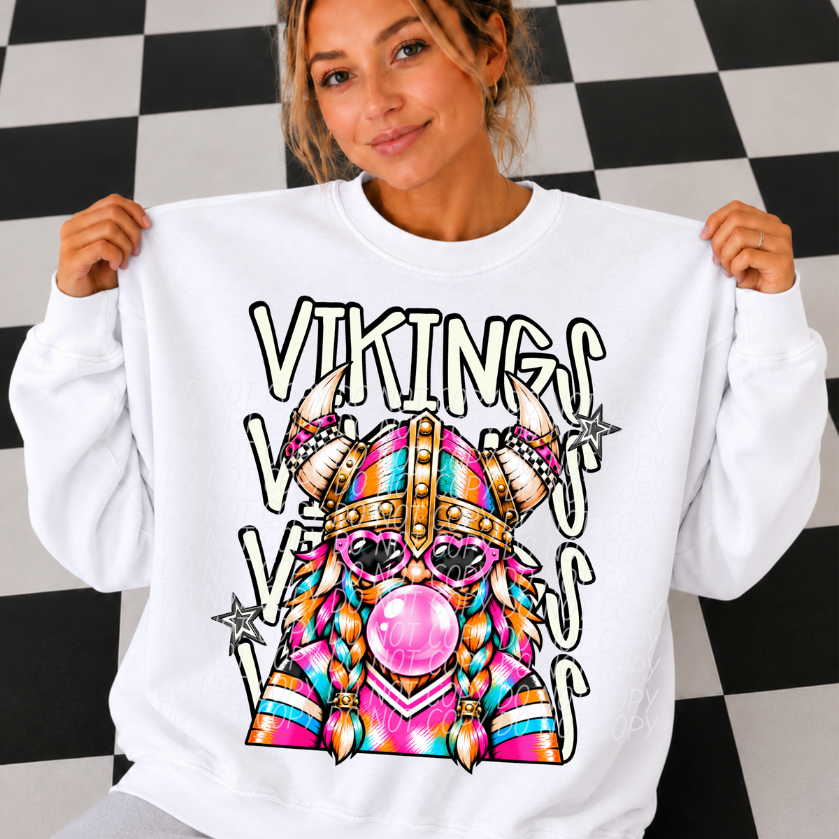 vikings pretty little rebels mascot (city) DTF Transfer