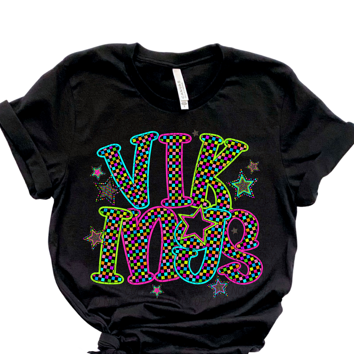 Vikings Neon Stars (City) 102401 DTF transfer