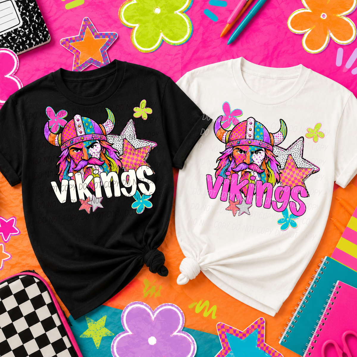 vikings pattern pop (City) DTF transfer