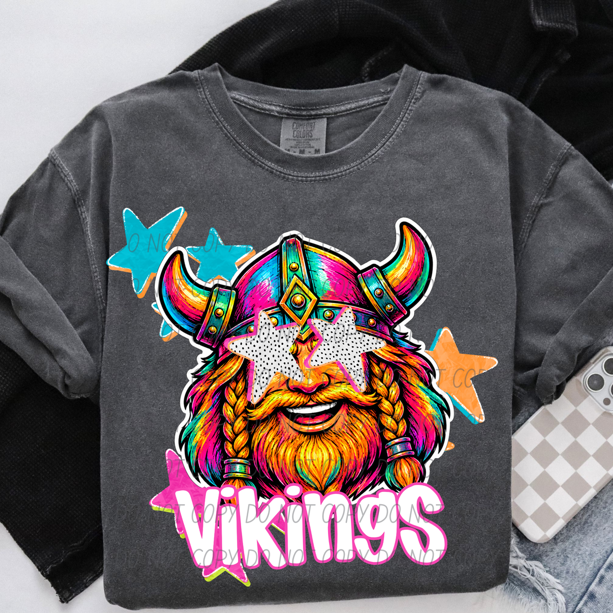 Vikings pop art (City) DTF Transfer