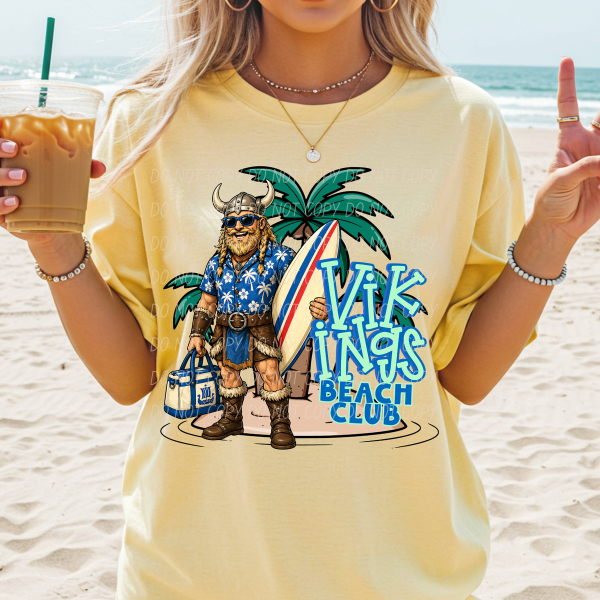 Vikings beach club (City) DTF transfer