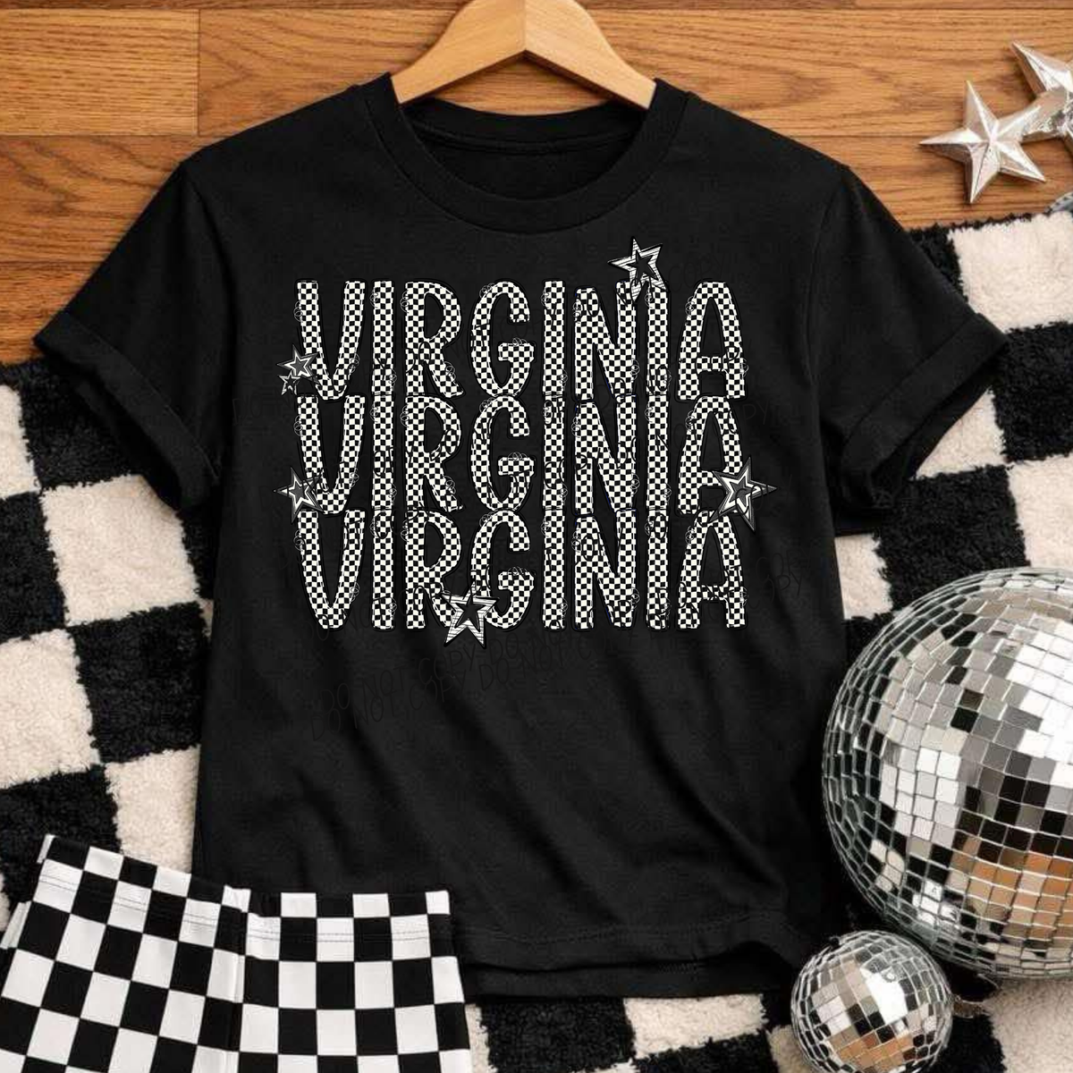 Virginia checker star (City) DTF Transfer