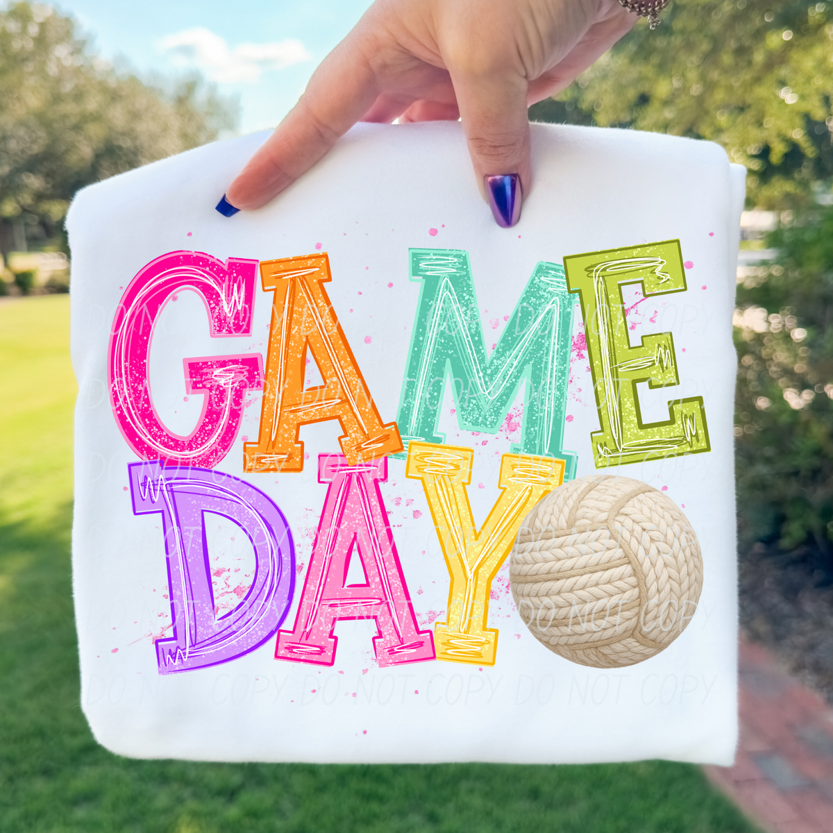 volleyball 2 bright game day (city) DTF transfer