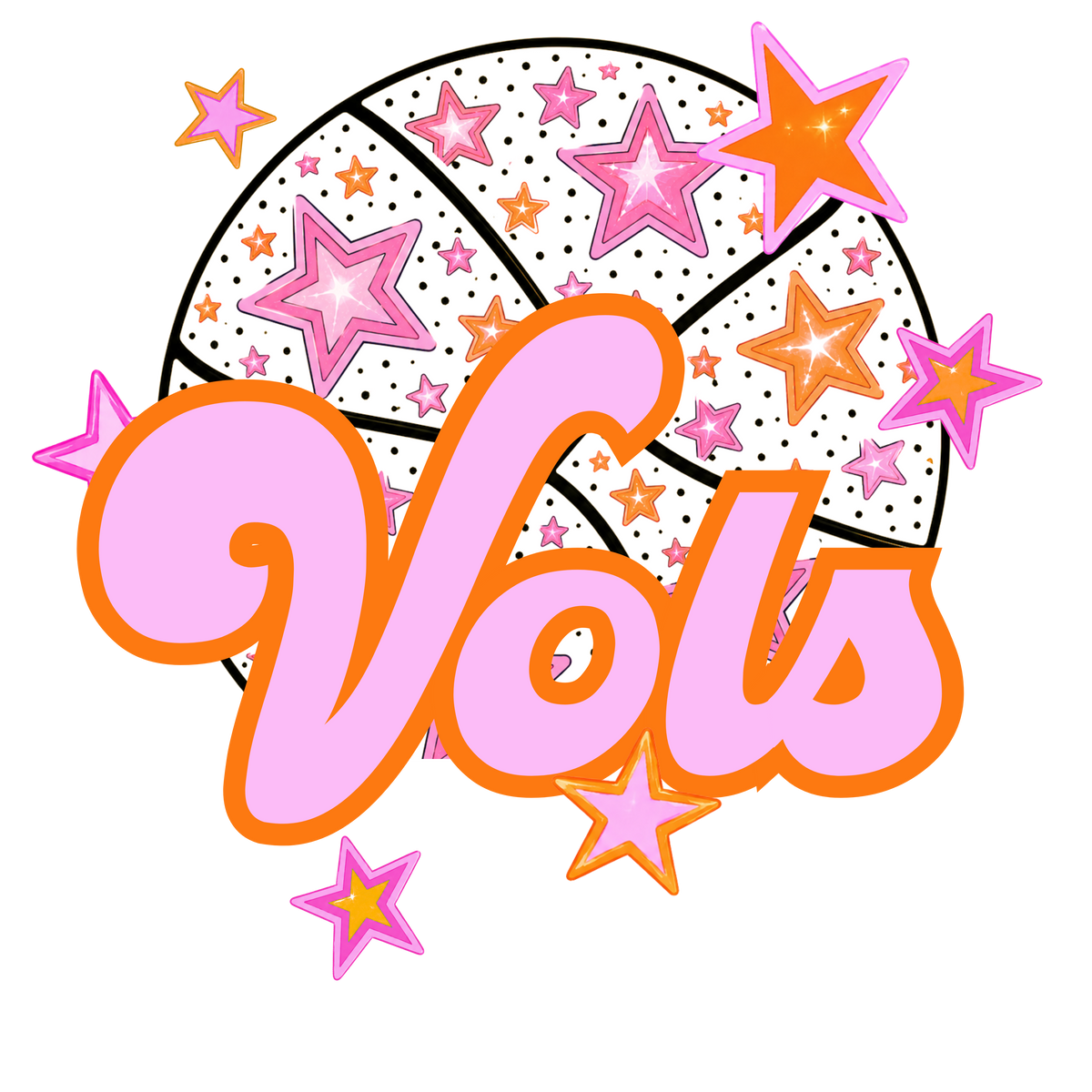 vols pink basketball (city) DTF transfer