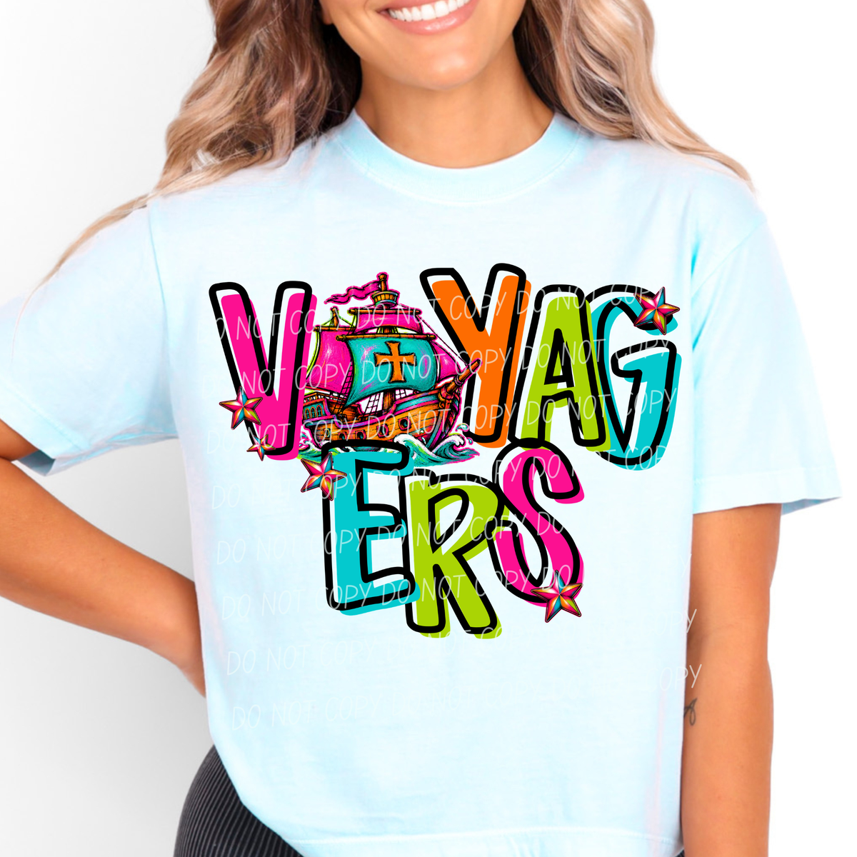 voyagers rainbow stacked with head (city) DTF Transfer