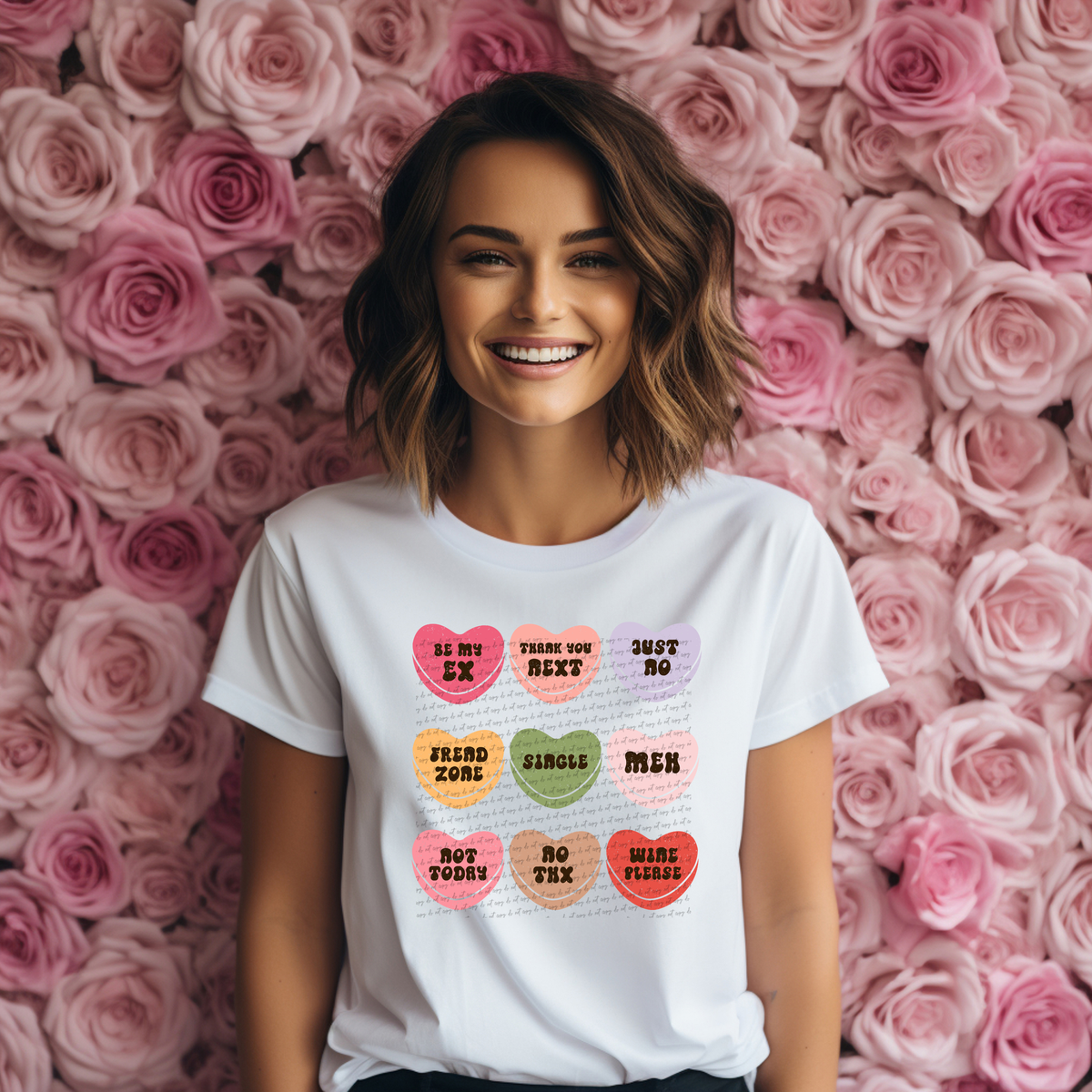 Valentine Candy Hearts 71738 DTF Transfer