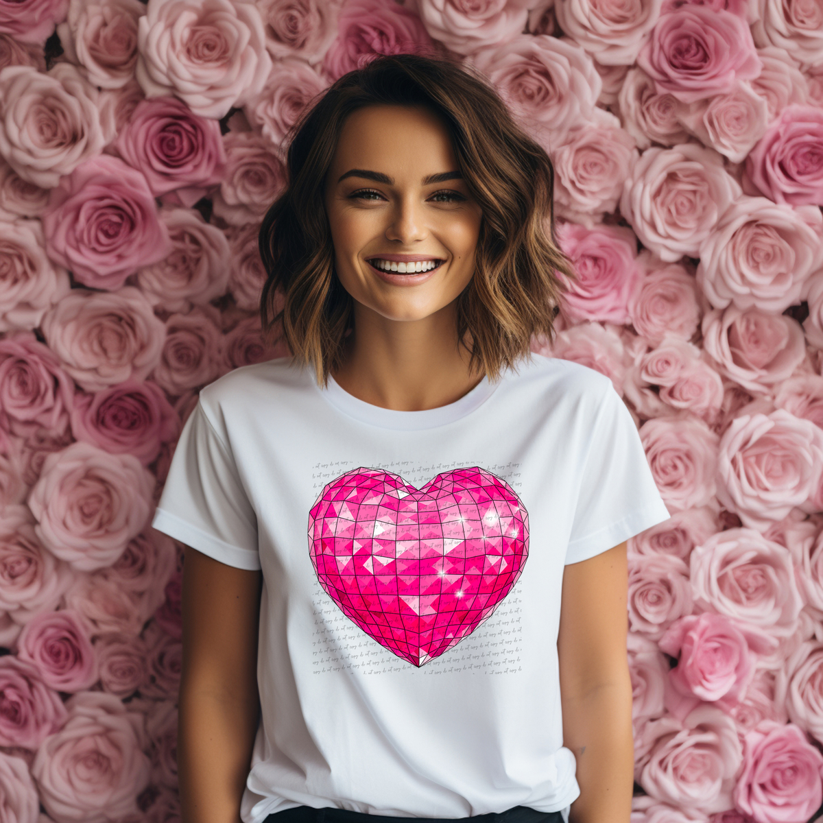 Valentine Crystal Heart 71817 DTF Transfer