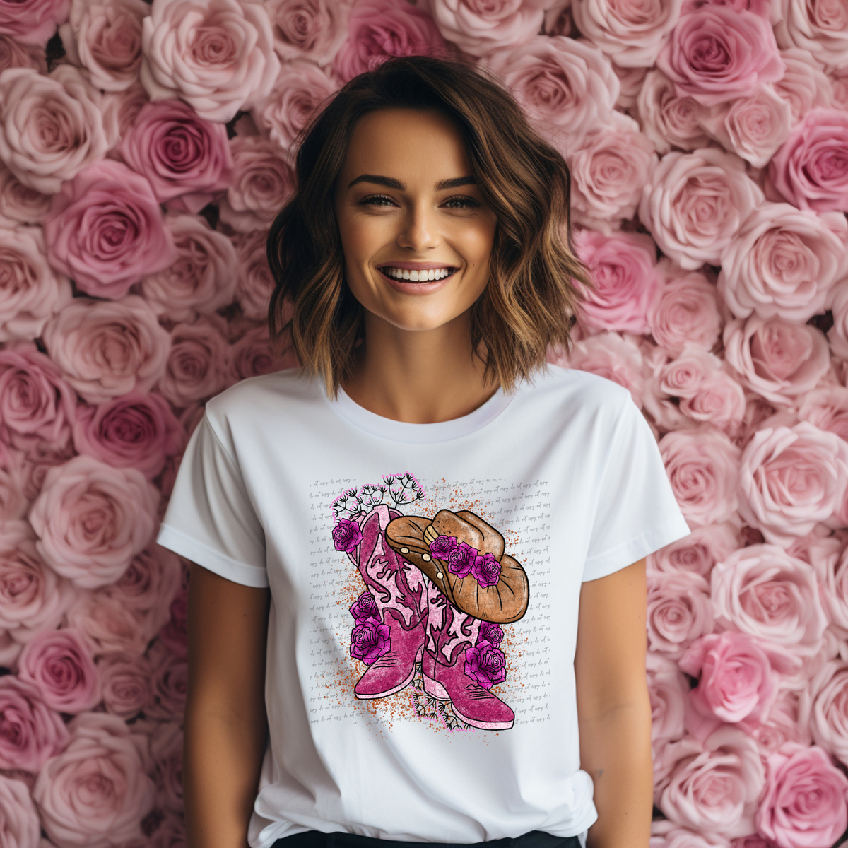 Valentine Floral Boots 71546 DTF transfer