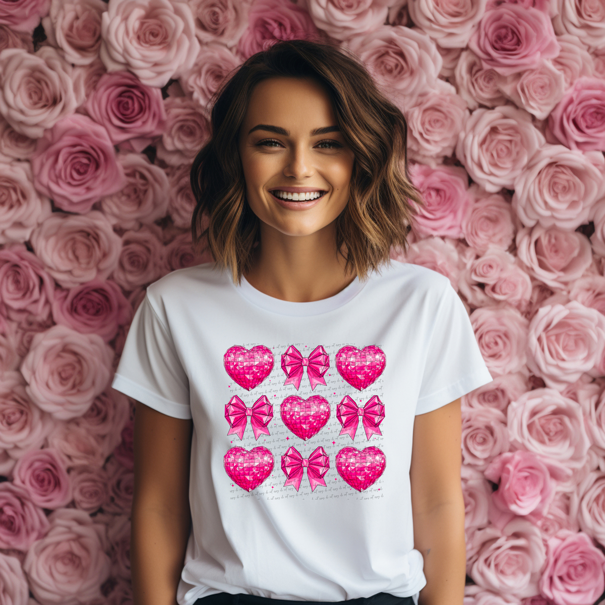 Valentine Heart Ribbon Crystalize 71819 DTF Transfer