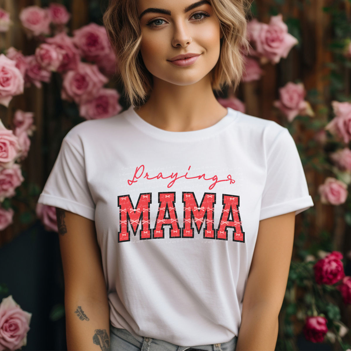 Valentines Coquette Praying Mama Red 76808 DTF Transfer