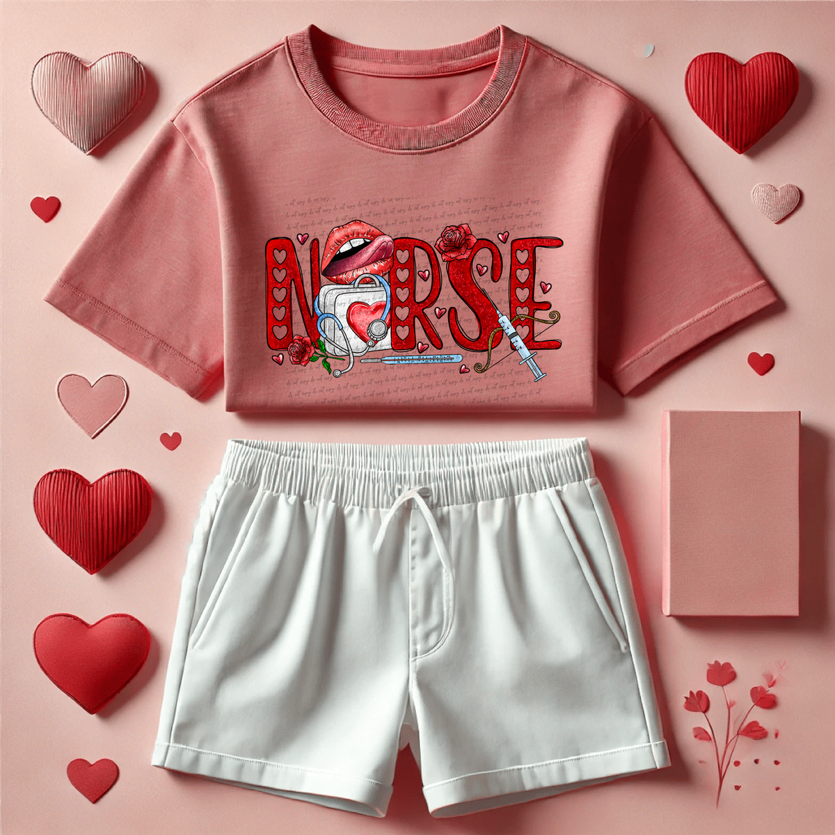 Valentine's Day Love Nurse Lips 71643 DTF Transfer