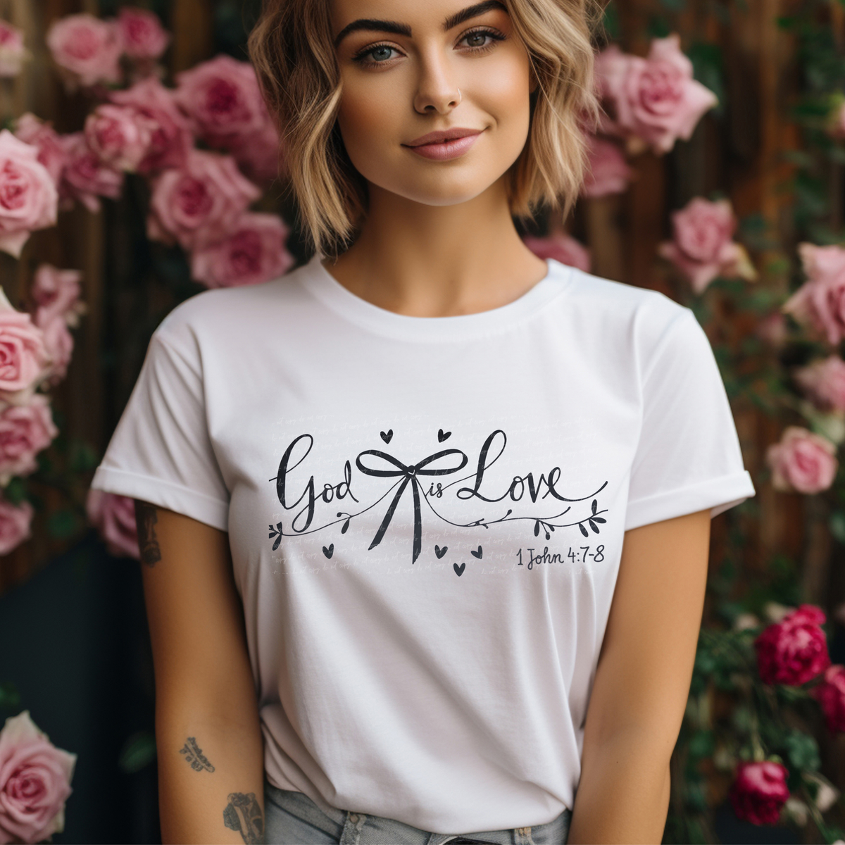 Valentines God Is Love 1 John 4:7-8 81317 DTF Transfer