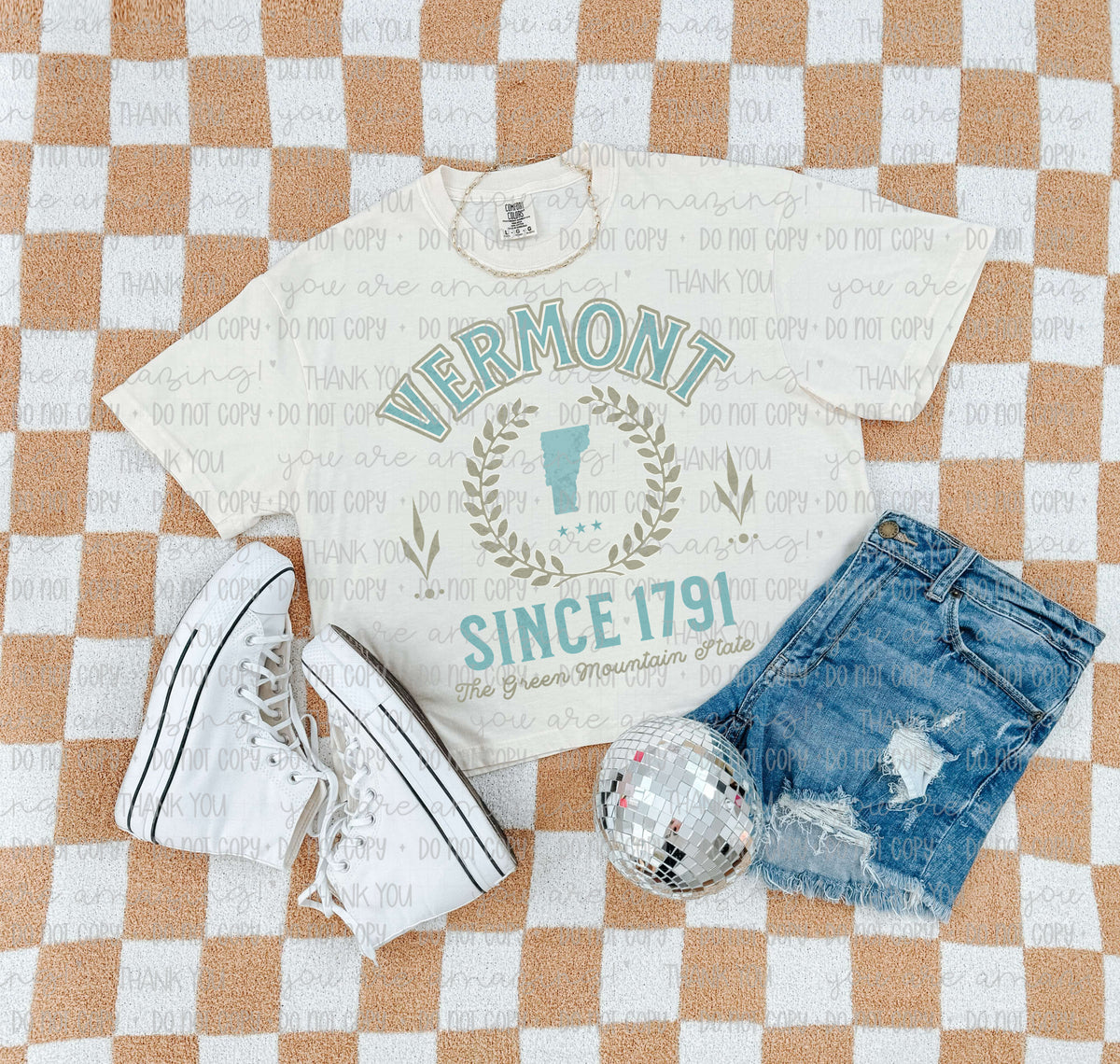 Teal Varsity Letter States (OHDD) DTF transfers