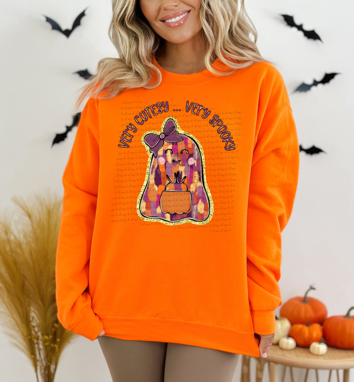 Very Cutesy Very Spooky Ghost Brushstrokes 59916 DTF Transfer