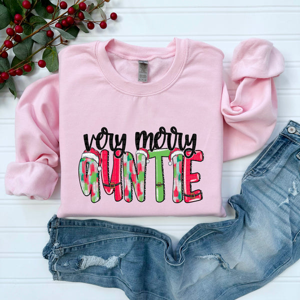 Very Merry Auntie *Pink* (SDD) DTF Transfer