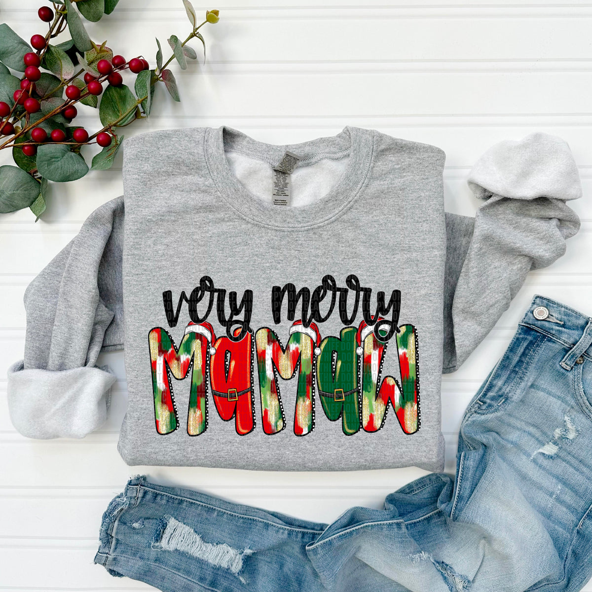 Very Merry Mamaw *Red*(SDD) DTF Transfer