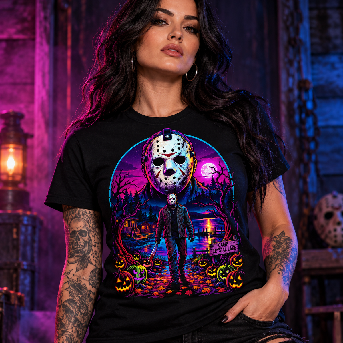 Vibrant neon moon Jason (KD) DTF Transfer
