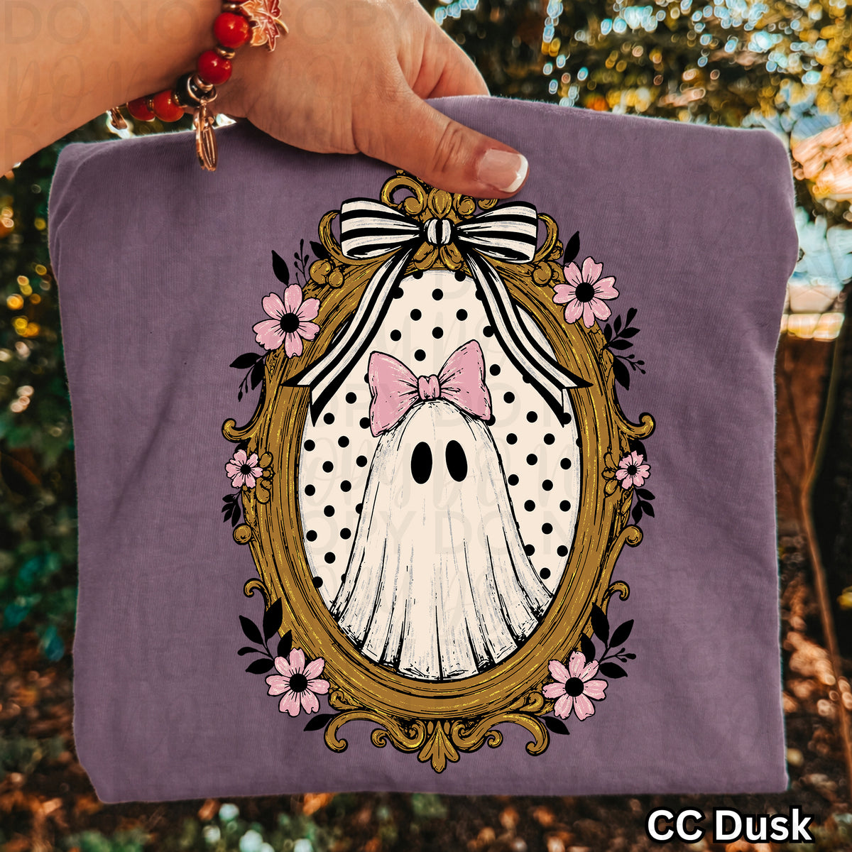 Ghost with gold vintage frame (UAC) DTF Transfer