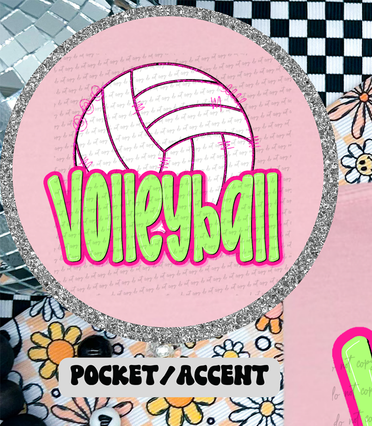 Volleyball Preppy (Pocket Print) 81915 DTF Transfer
