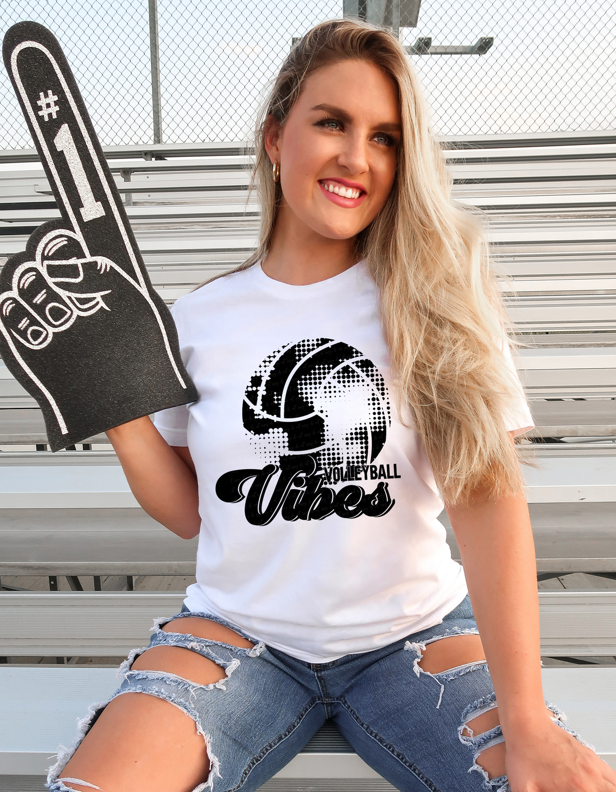 Volleyball Vibes Black Font 115950 DTF Transfer