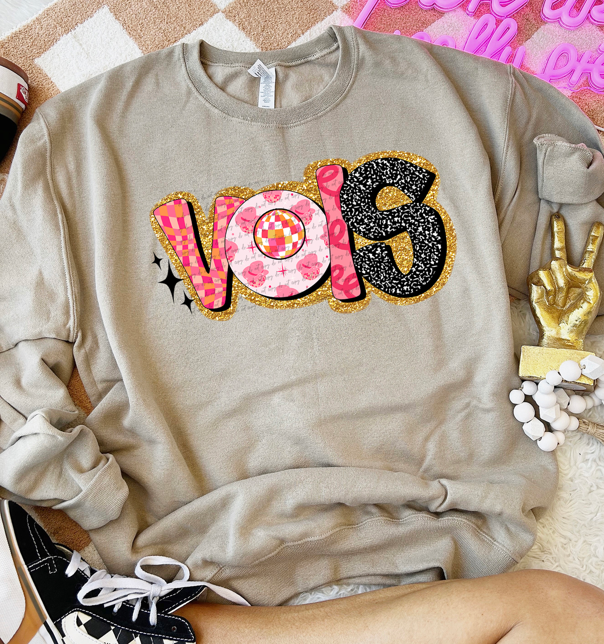 Vols Faux Glitter Retro 51680 DTF transfer