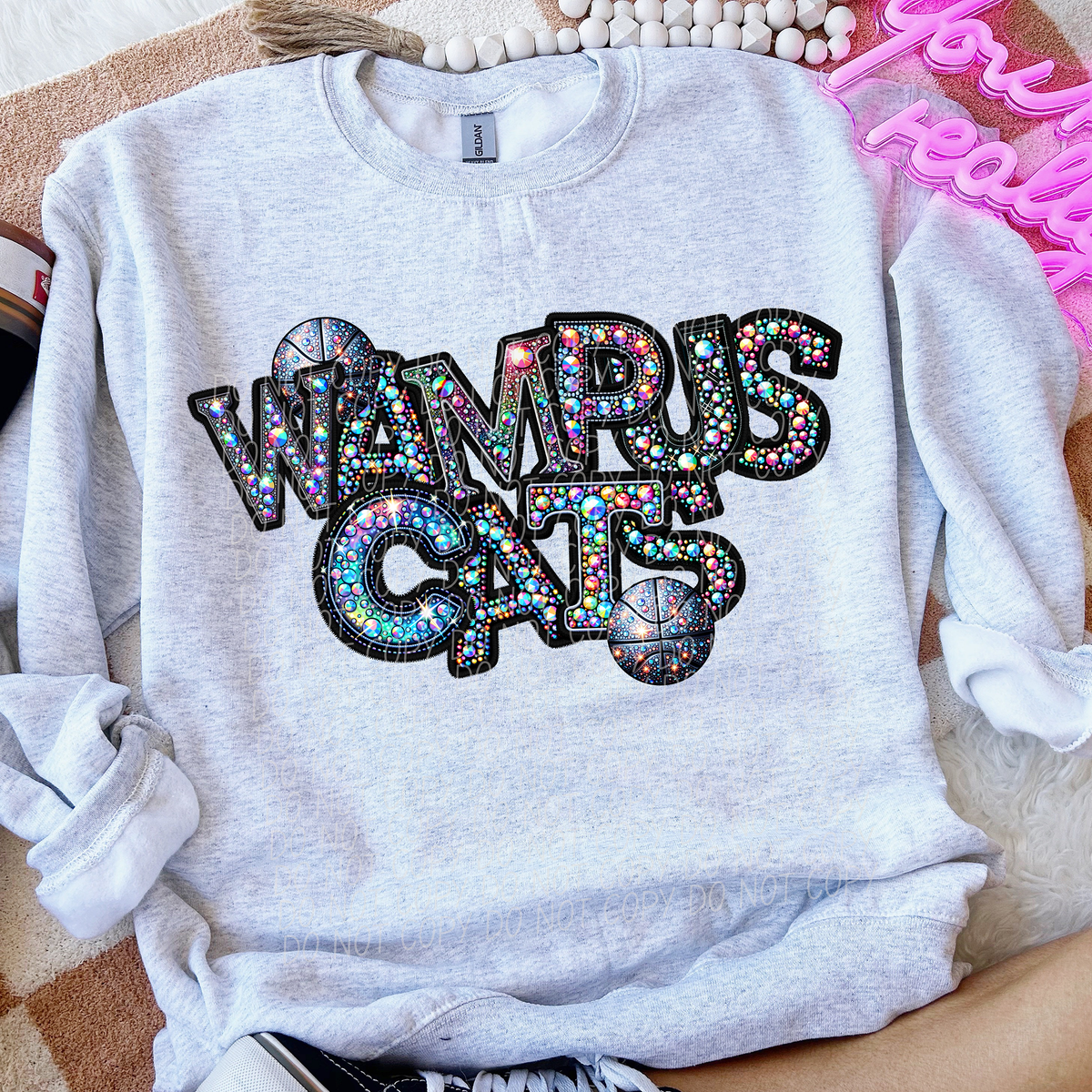 Wampus Cats Basketball Rhinestone (CITY) 66676 DTF transfer