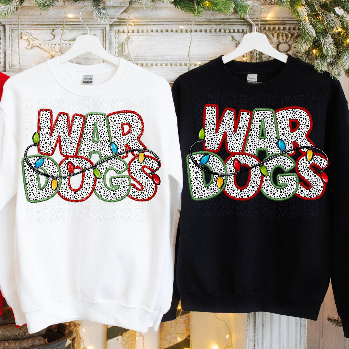 Wardogs Christmas Light Mascots (City) DTF Transfer