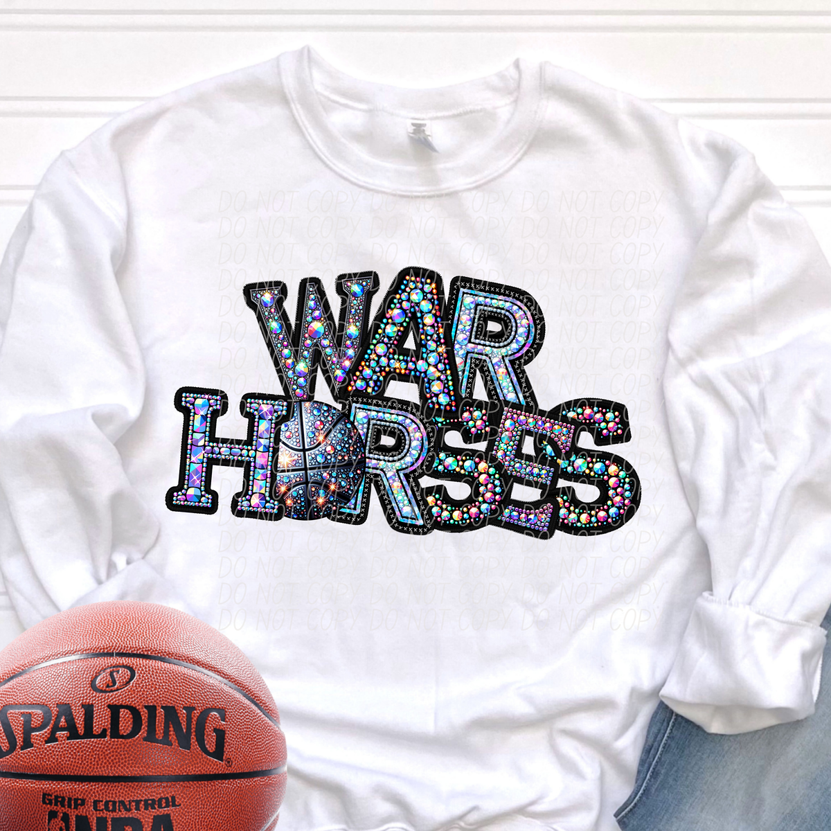 War Horses Basketball Rhinestone (CITY) 66677 DTF transfer