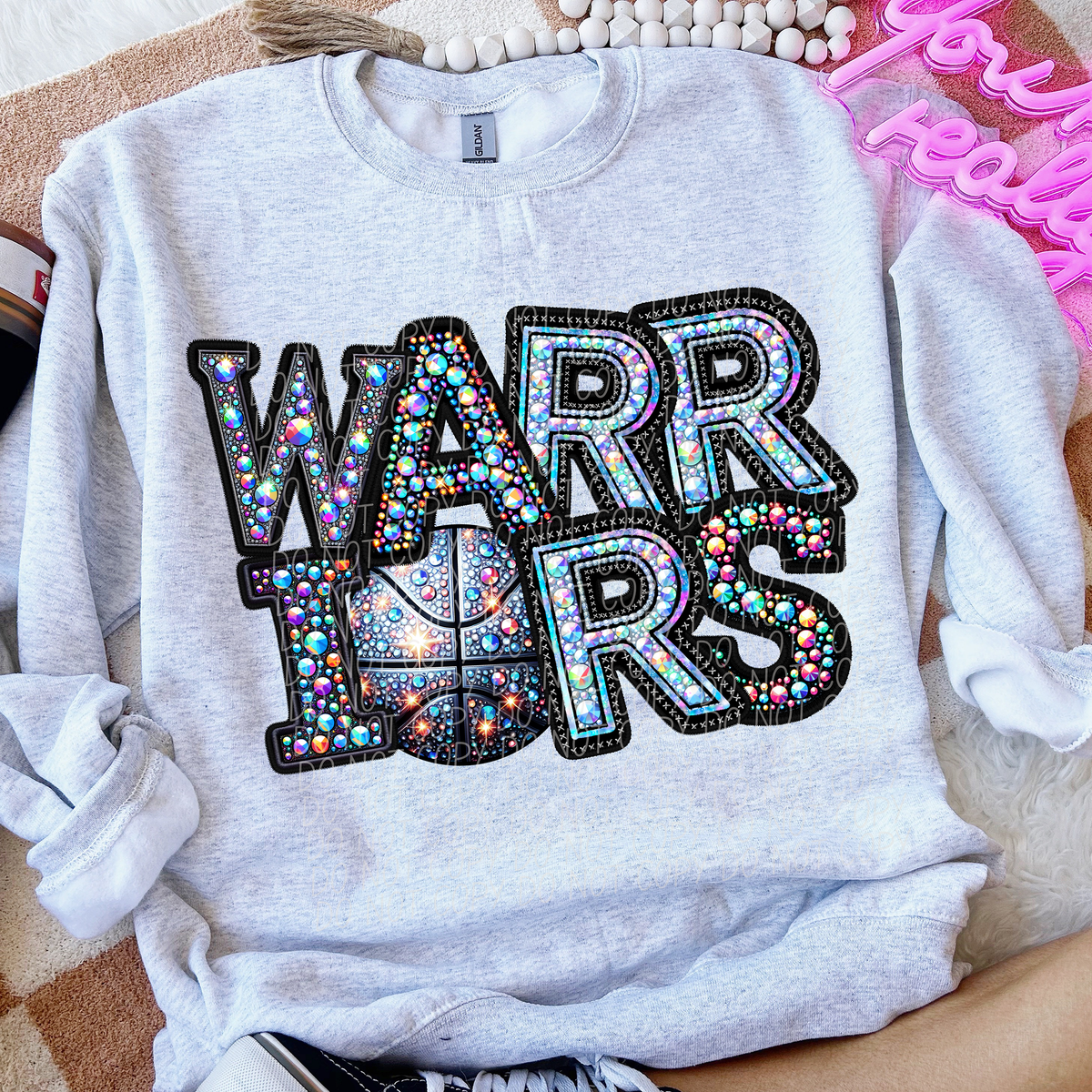 Warriors Basketball Rhinestone (CITY) 66678 DTF transfer