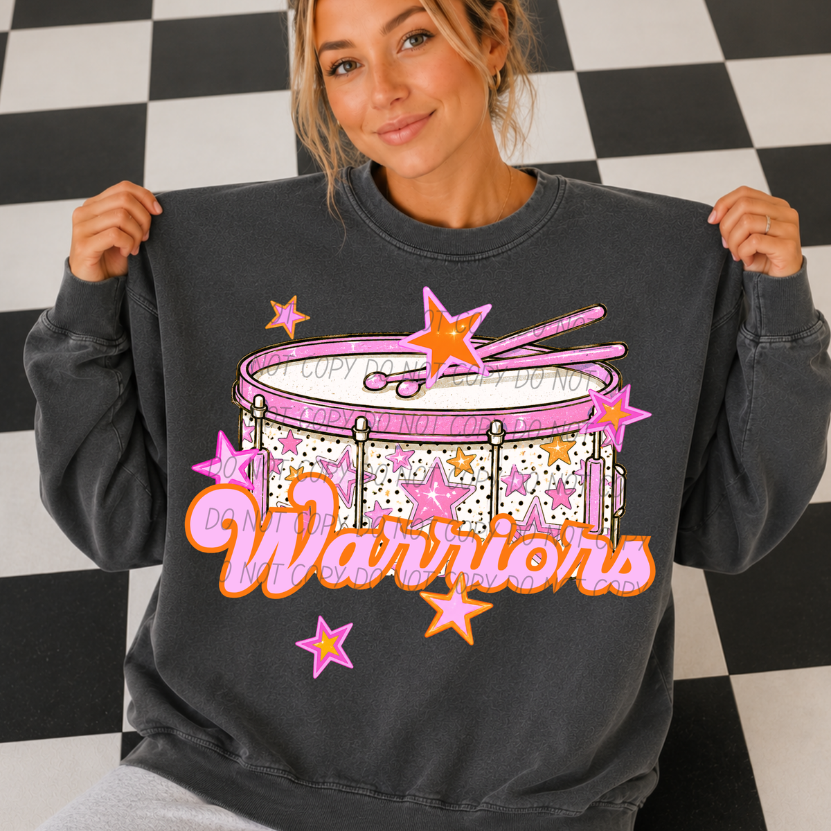 warriors pink band (city) DTF transfer