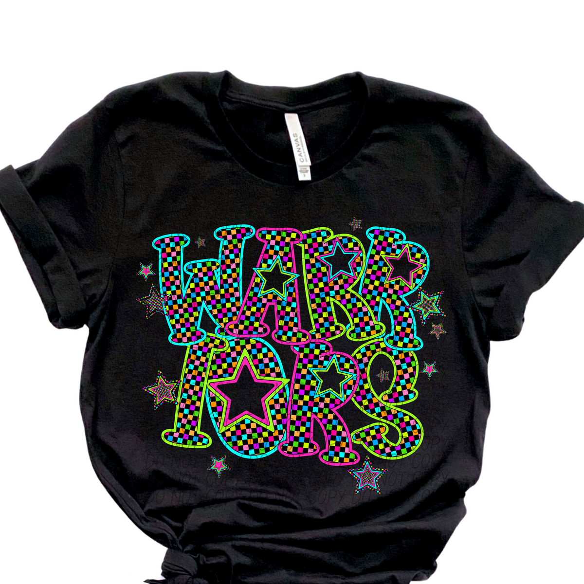 Warriors Neon Stars (City) 102411 DTF transfer
