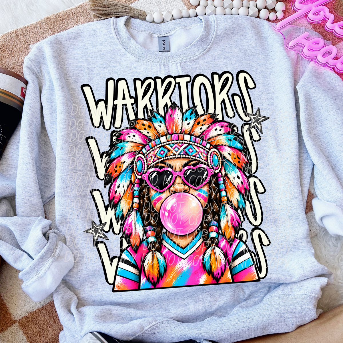 warriors pretty little rebels mascot (city) DTF Transfer