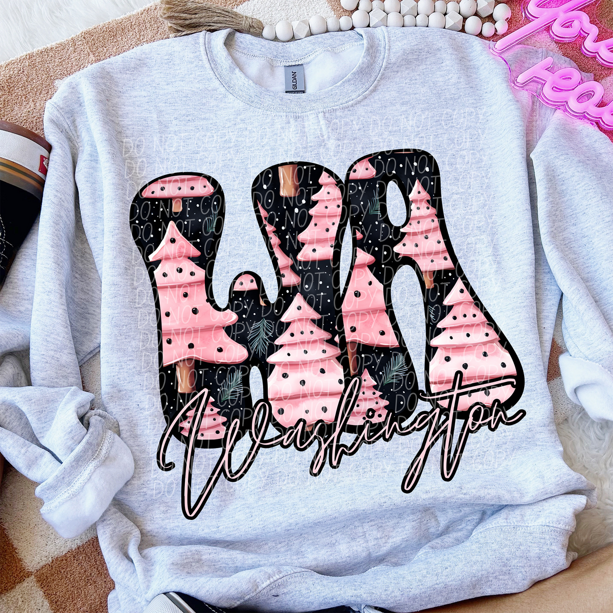 WA Washington Christmas State 66249 DTF transfer