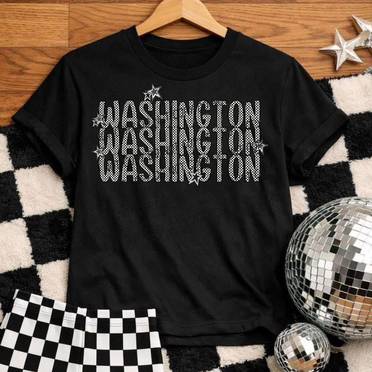 Washington checker star (City) DTF Transfer